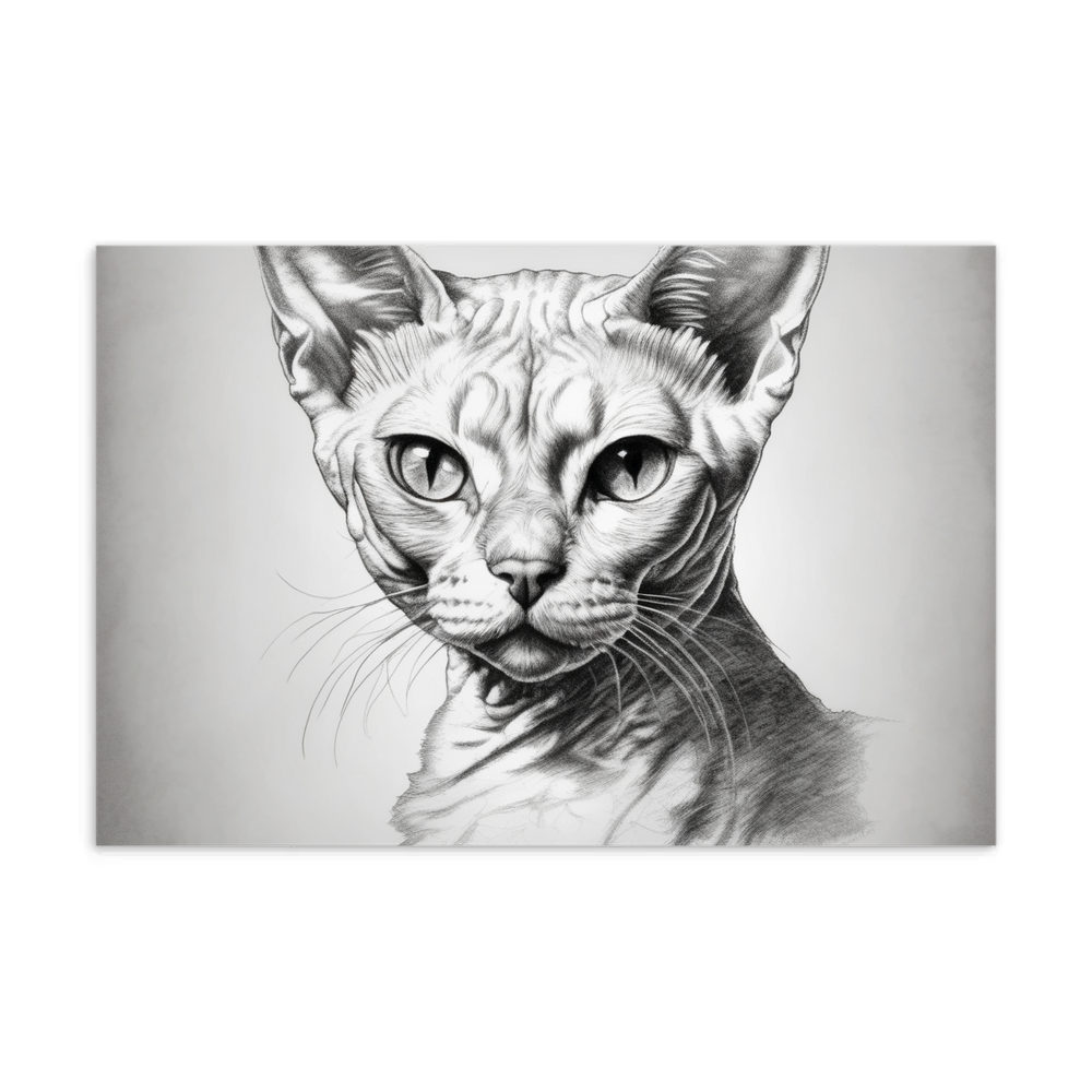 PugMug Custom White Devon Rex Cat Postcard
