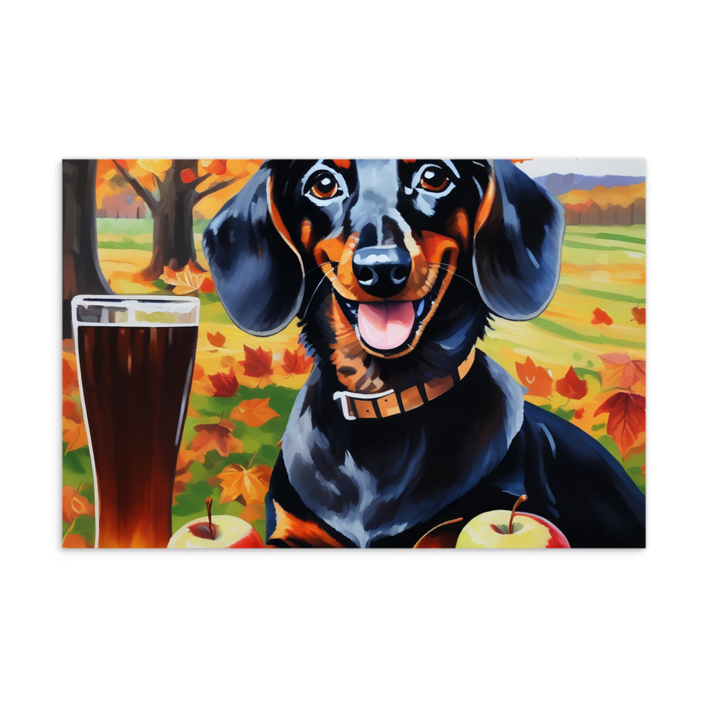 PugMug Custom Black Dachshund Postcard