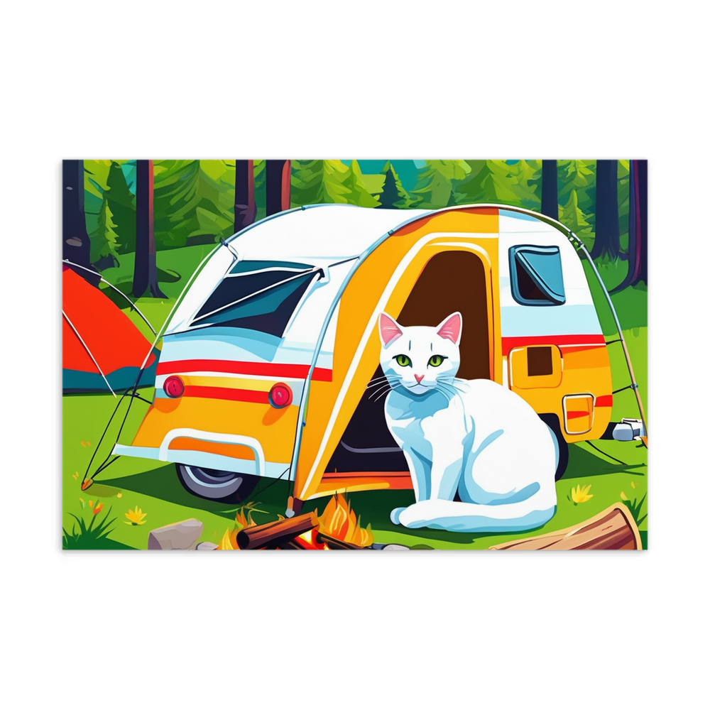 PugMug Custom White Companion Cat Postcard