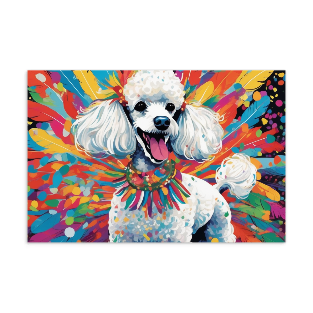 PugMug Custom White Poodle Postcard