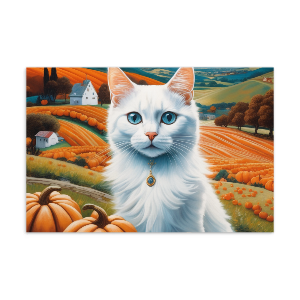 PugMug Custom White Companion Cat Postcard