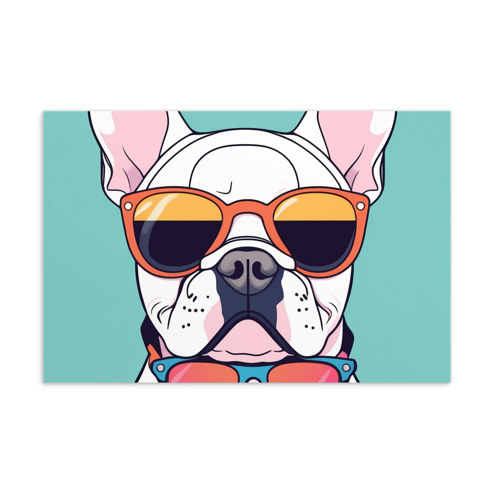 PugMug Custom White French Bulldog Postcard