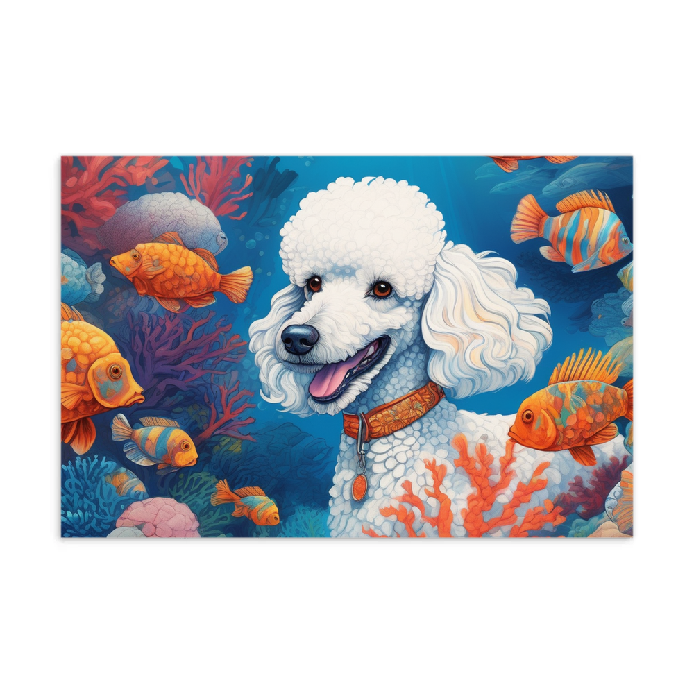 PugMug Custom White Poodle Postcard