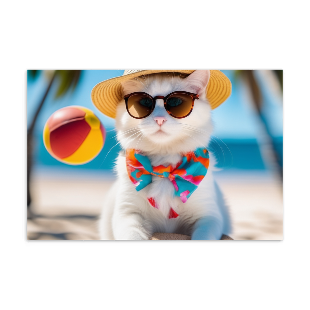 PugMug Custom White Companion Cat Postcard