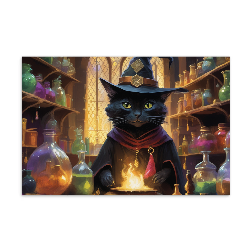 PugMug Custom Black Companion Cat Postcard