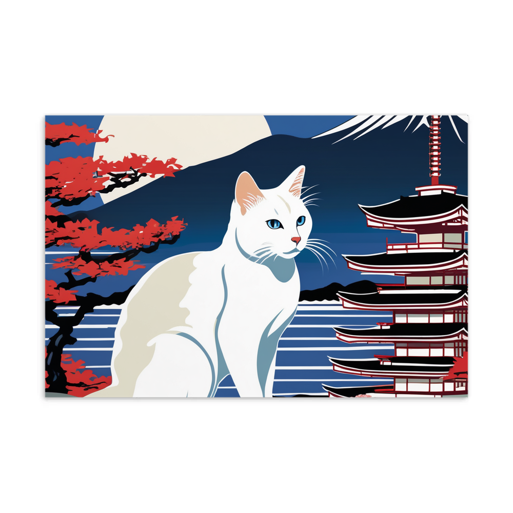 PugMug Custom White Companion Cat Postcard