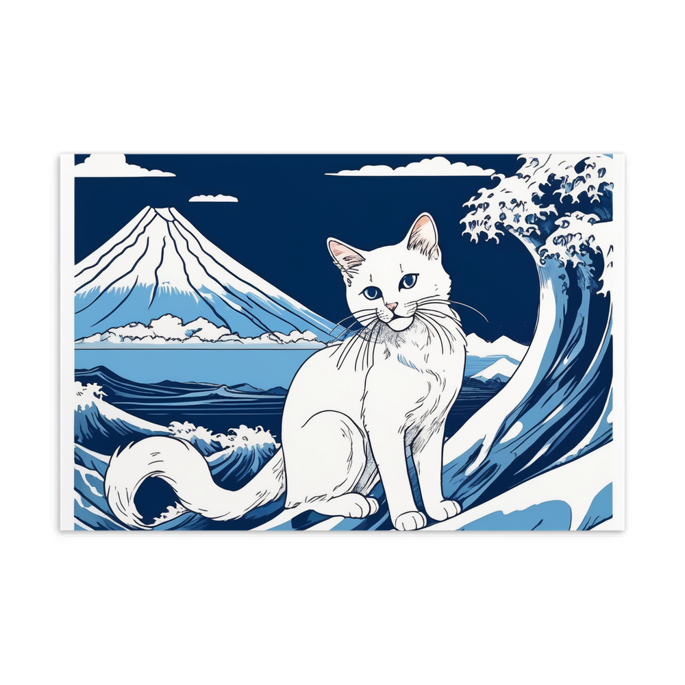 PugMug Custom White Companion Cat Postcard