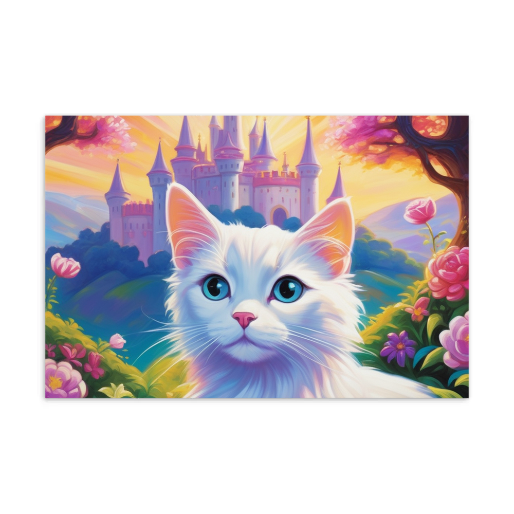 PugMug Custom White Companion Cat Postcard