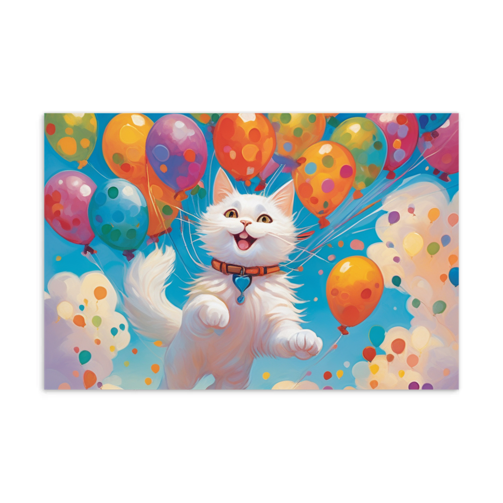 PugMug Custom White Companion Cat Postcard