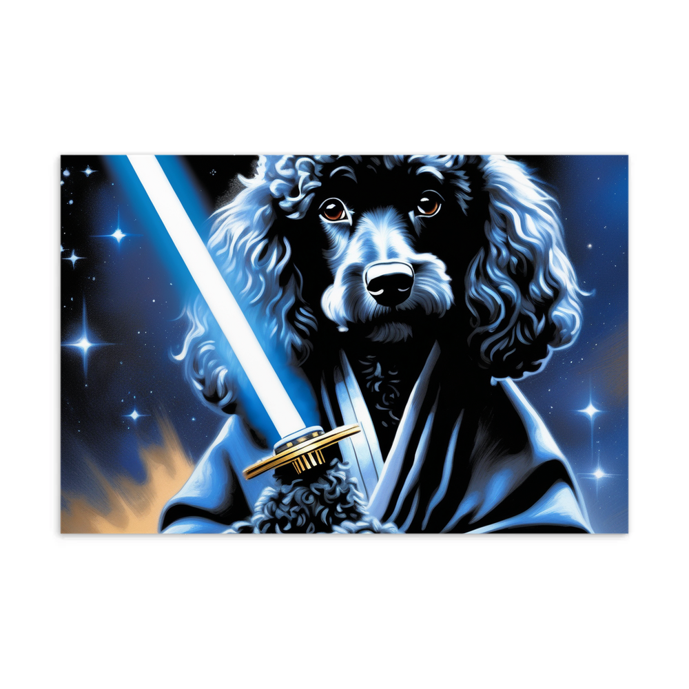 PugMug Custom Black Poodle Postcard