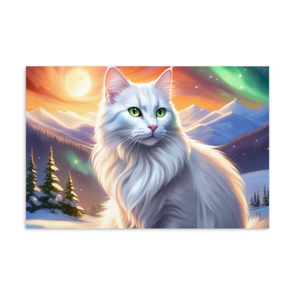 PugMug Custom White Companion Cat Postcard