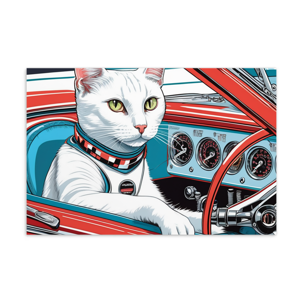 PugMug Custom White Companion Cat Postcard