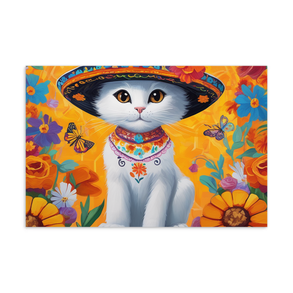 PugMug Custom White Companion Cat Postcard