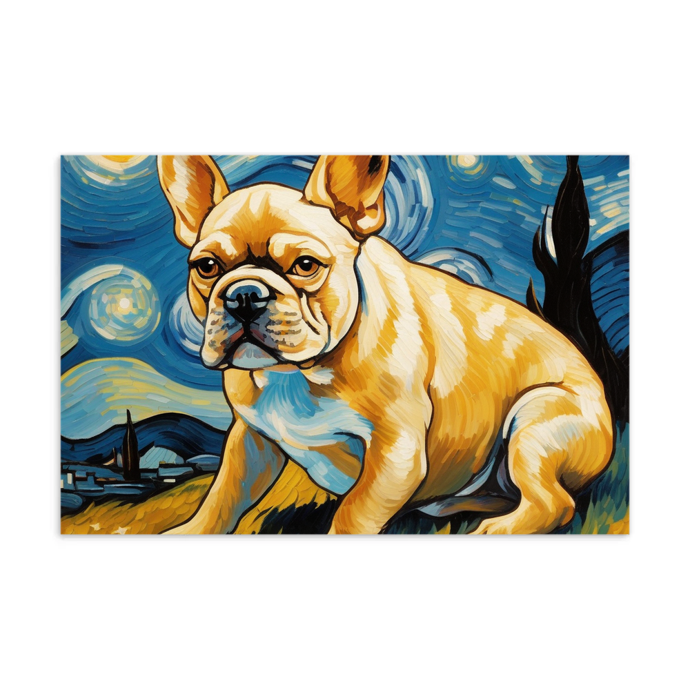 PugMug Custom Tan French Bulldog Postcard