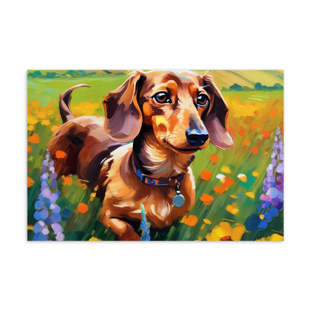 PugMug Custom Tan Dachshund Postcard