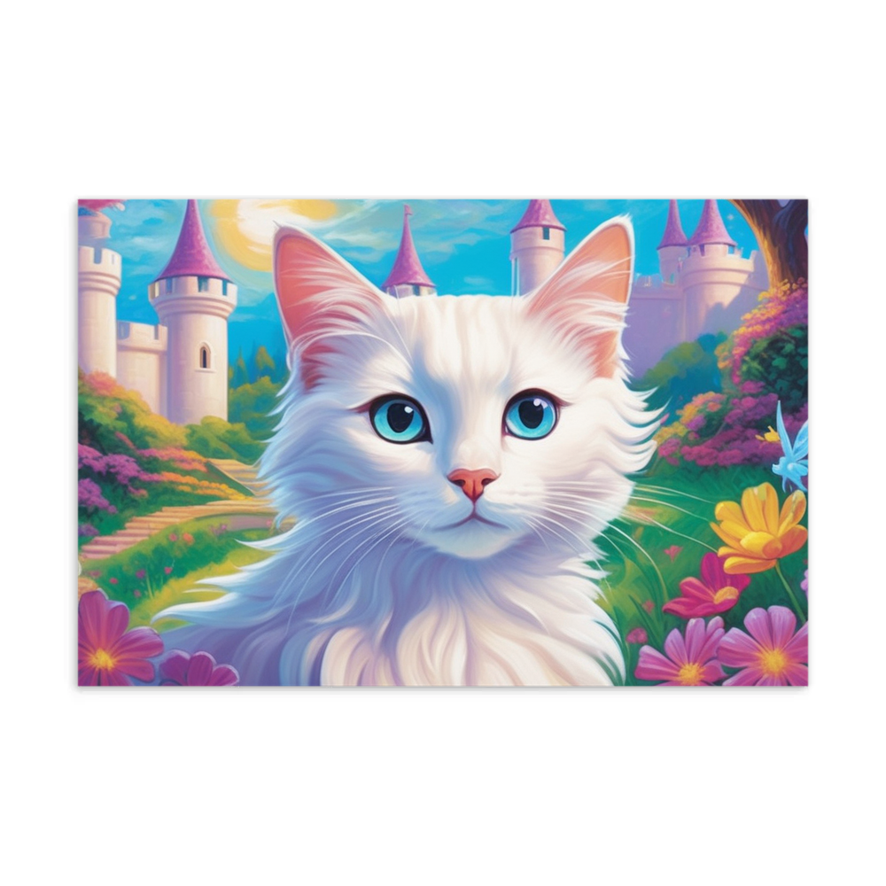 PugMug Custom White Companion Cat Postcard