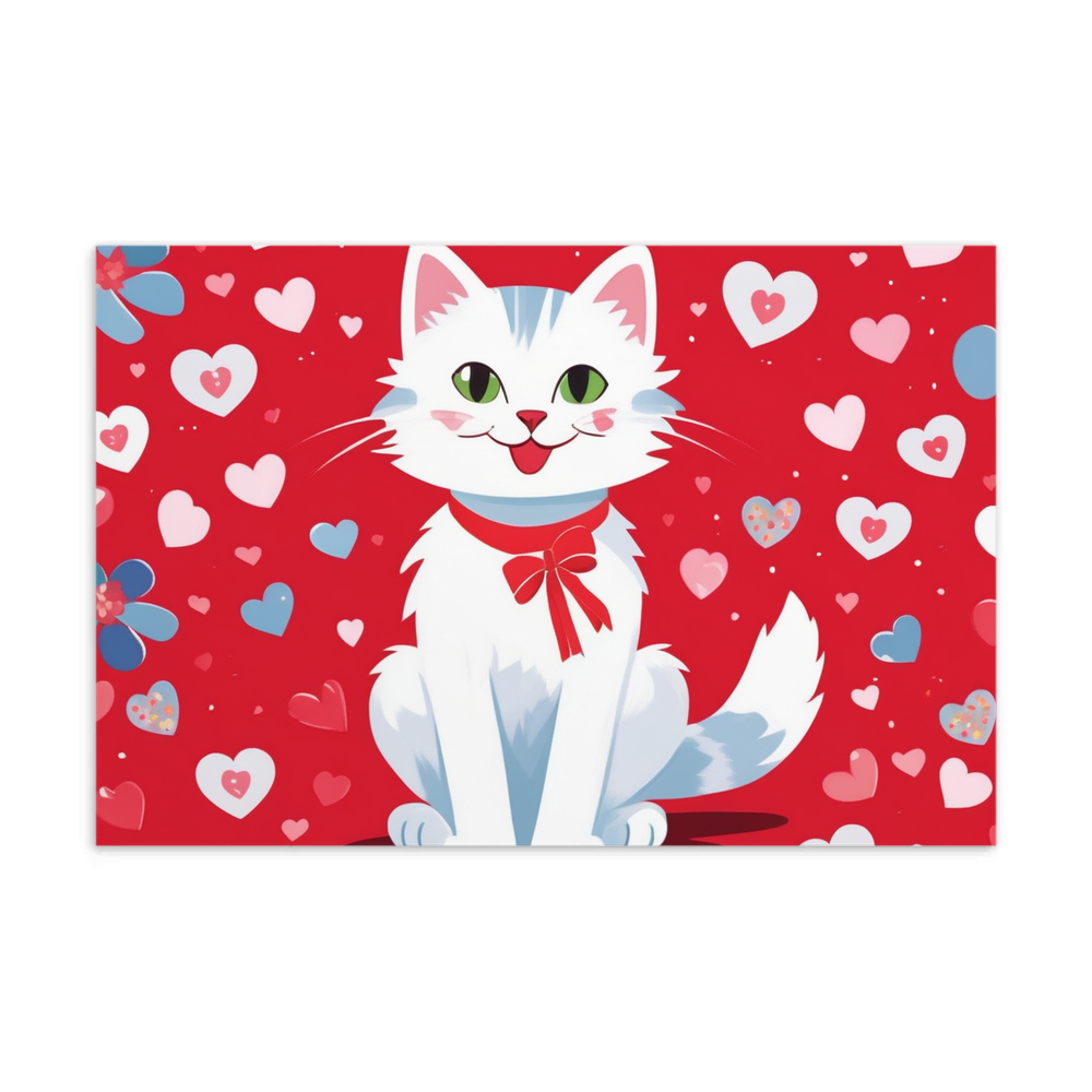 PugMug Custom White Companion Cat Postcard