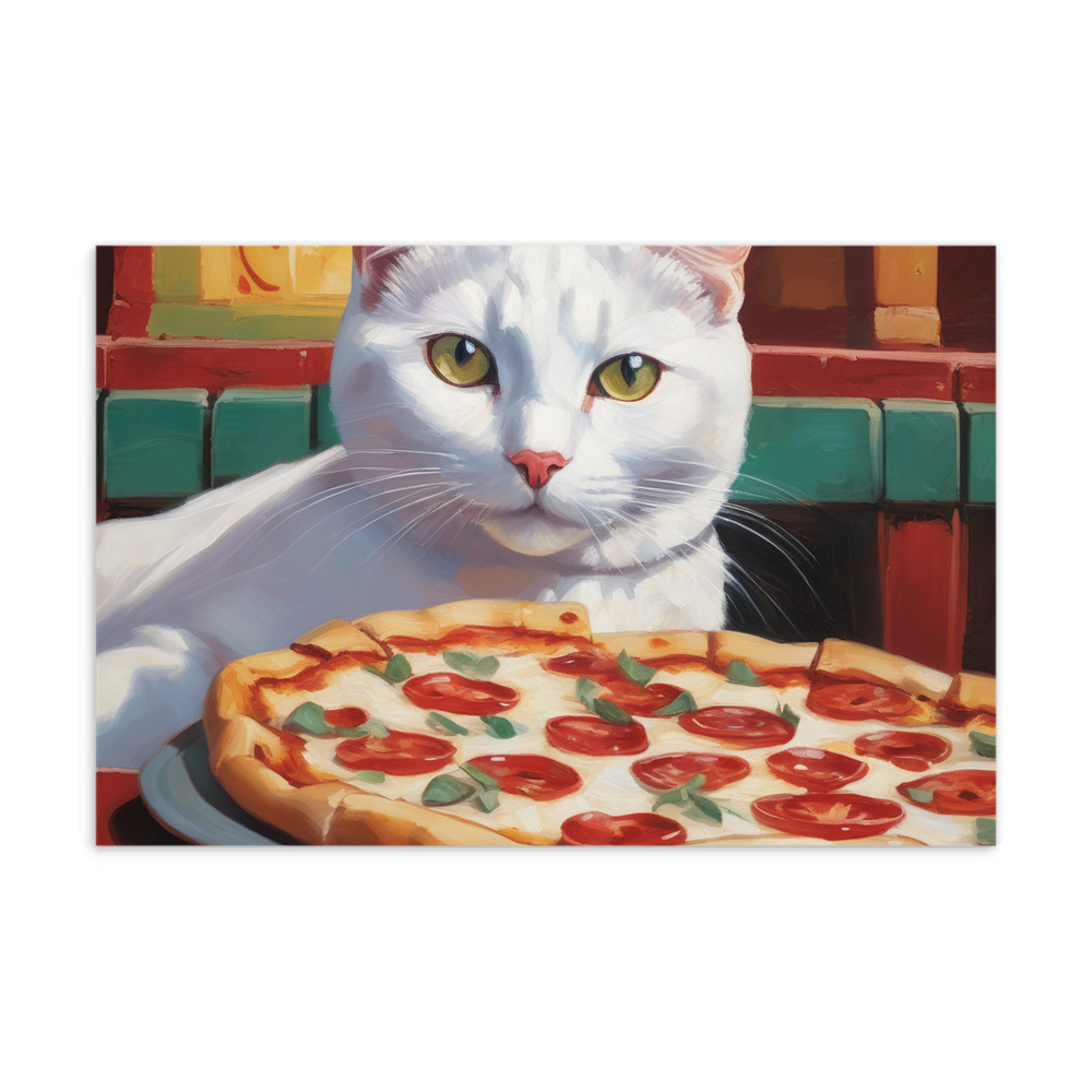 PugMug Custom White Companion Cat Postcard