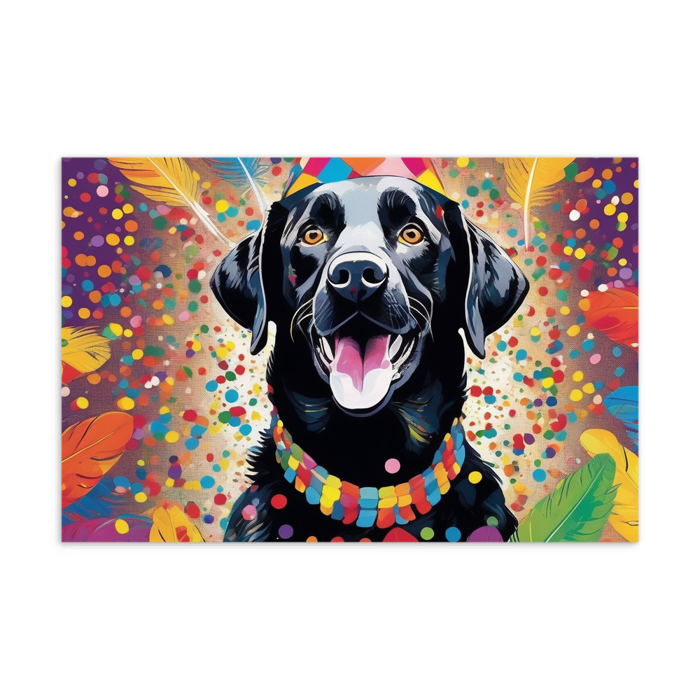 PugMug Custom Black Labrador Retriever Postcard