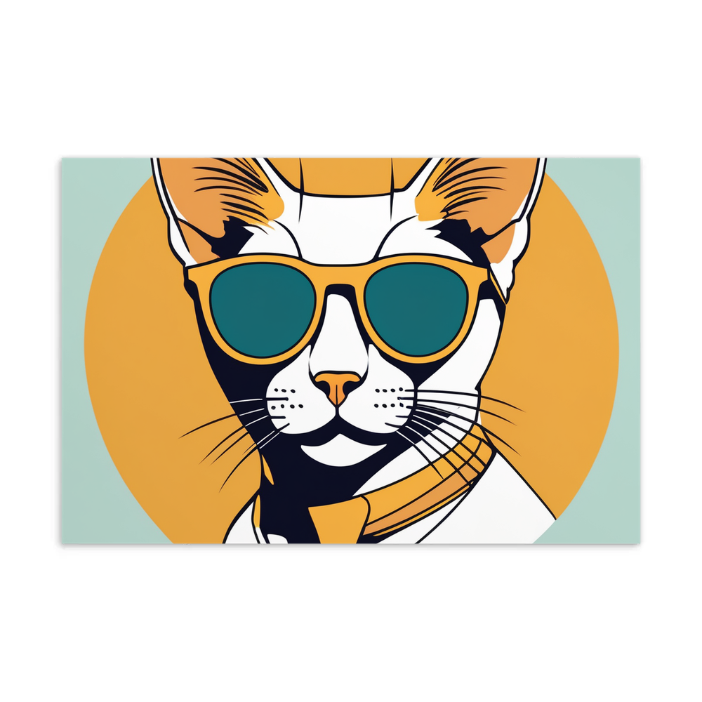 PugMug Custom White Abyssinian Cat Postcard