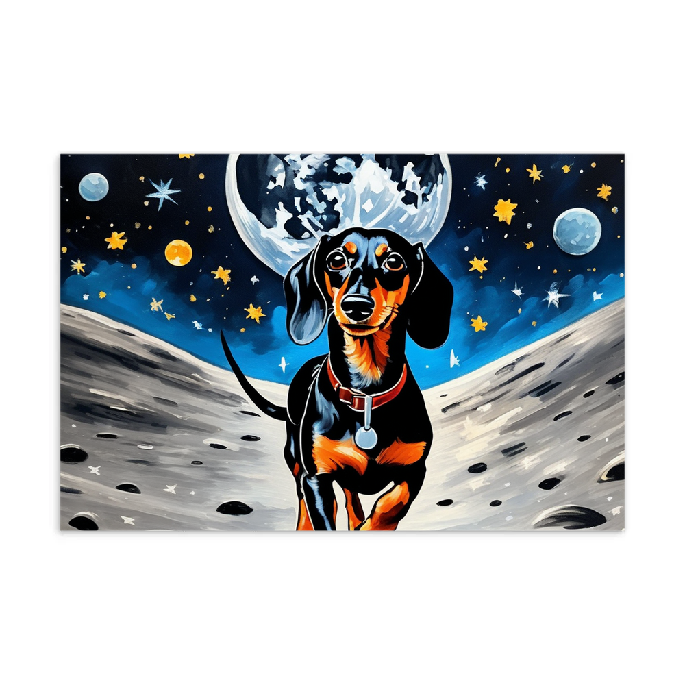 PugMug Custom Black Dachshund Postcard