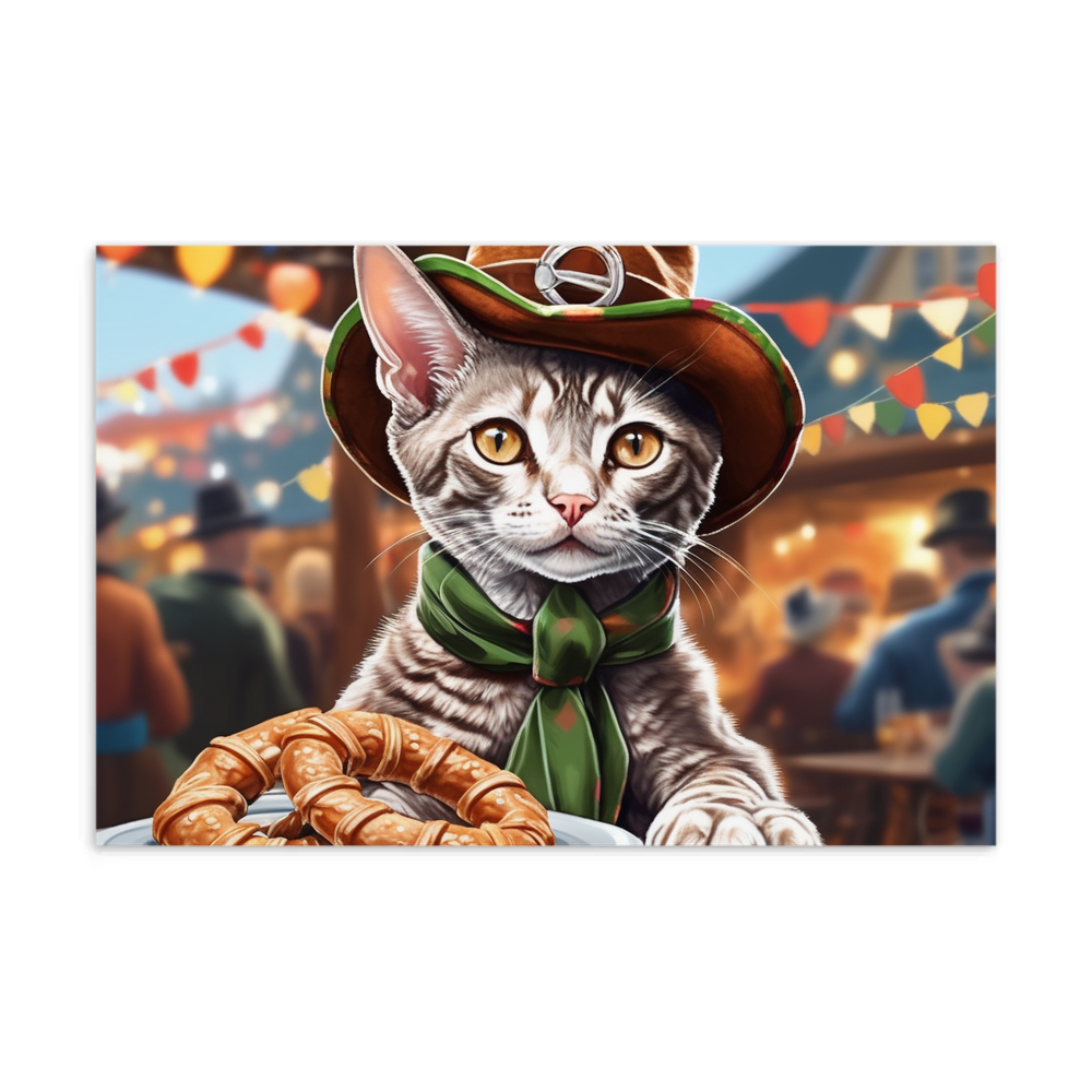 PugMug Custom Tabby Devon Rex Cat Postcard