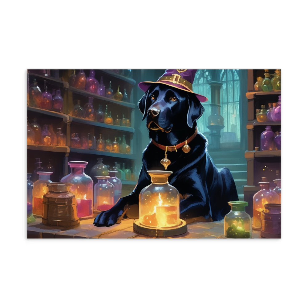 PugMug Custom Black Labrador Retriever Postcard