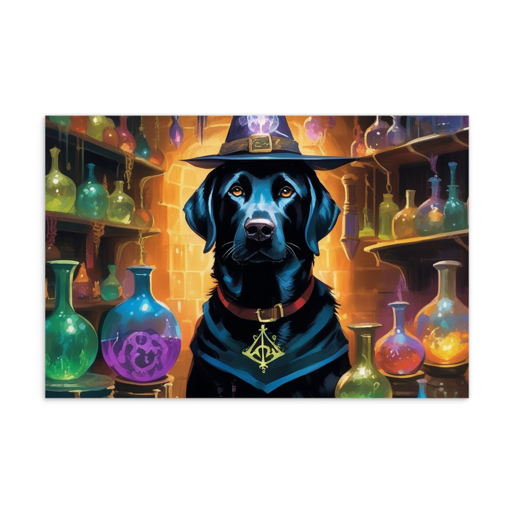 PugMug Custom Black Labrador Retriever Postcard
