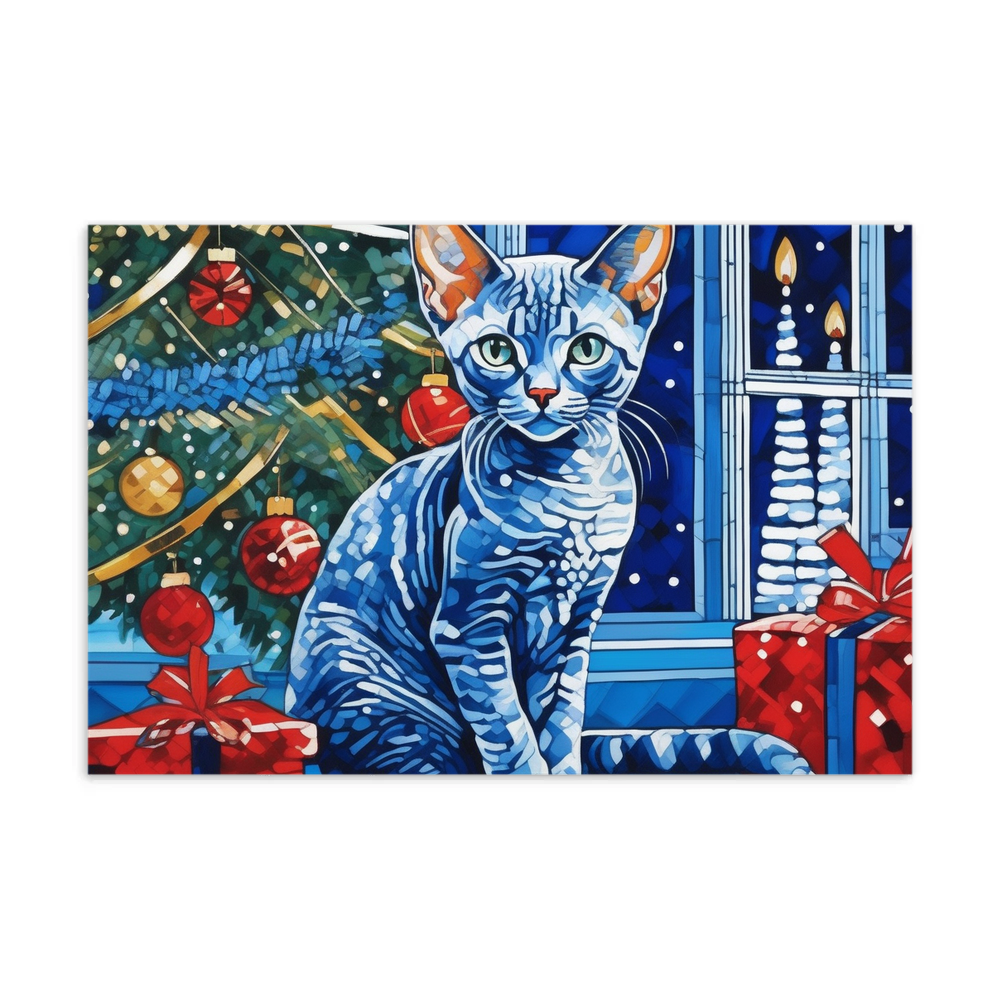 PugMug Custom Tabby Devon Rex Cat Postcard