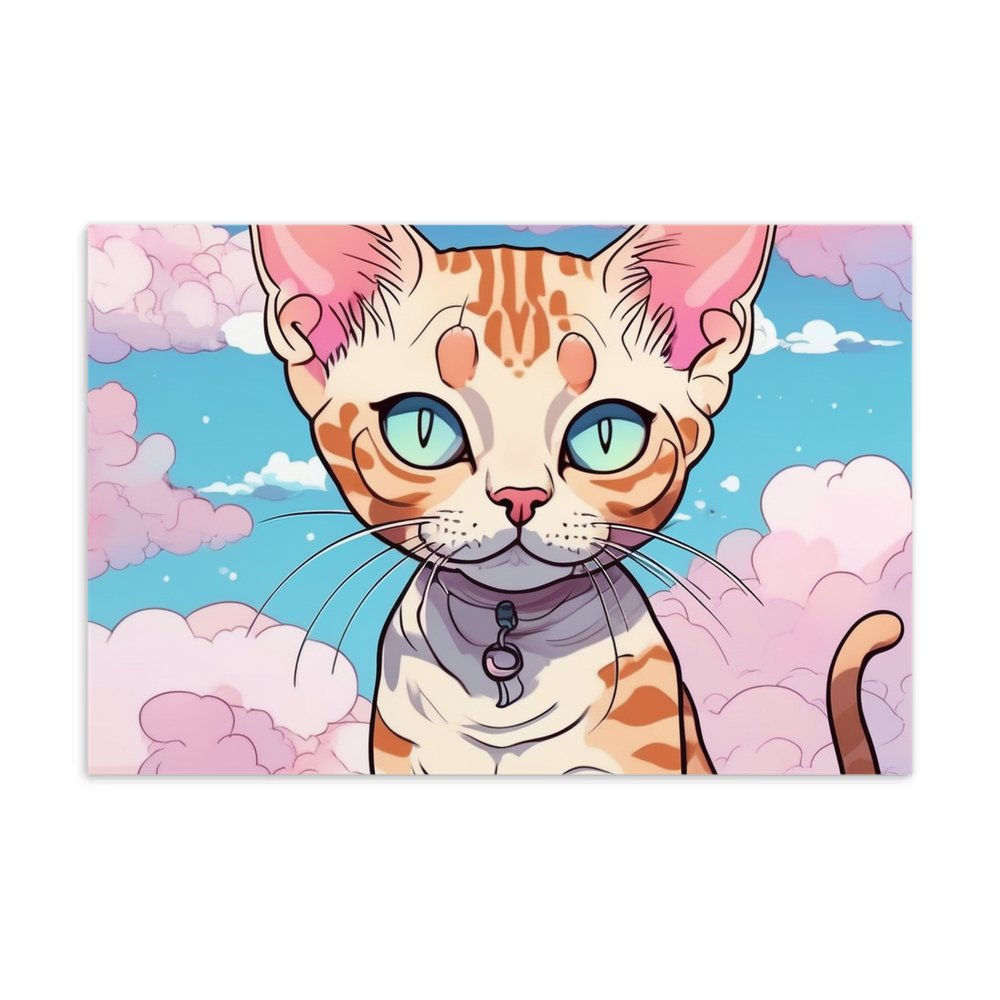 PugMug Custom Tabby Devon Rex Cat Postcard
