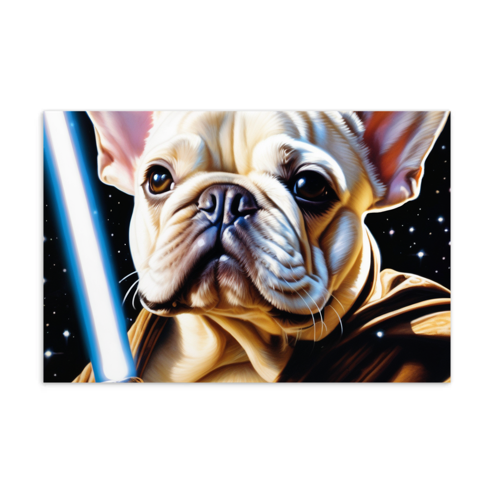 PugMug Custom White French Bulldog Postcard