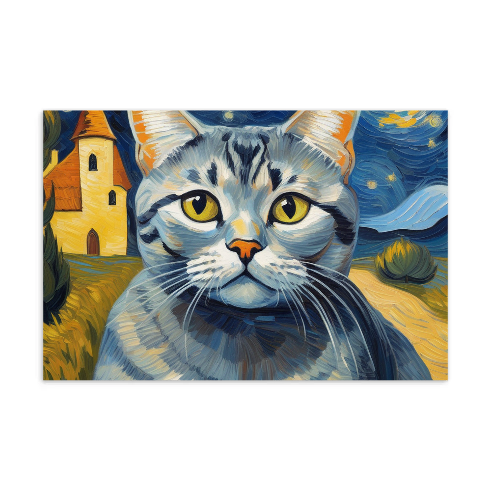 PugMug Custom Tabby British Shorthair Cat Postcard