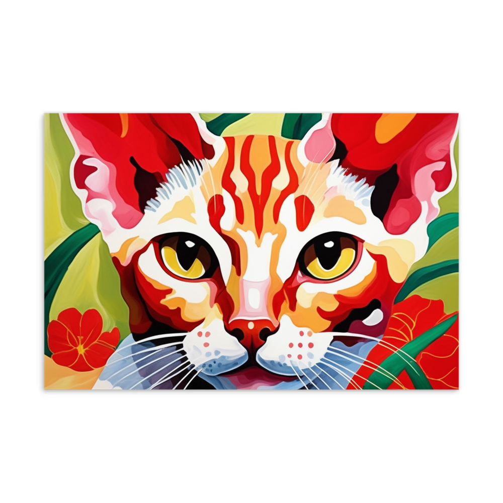 PugMug Custom Tabby Devon Rex Cat Postcard