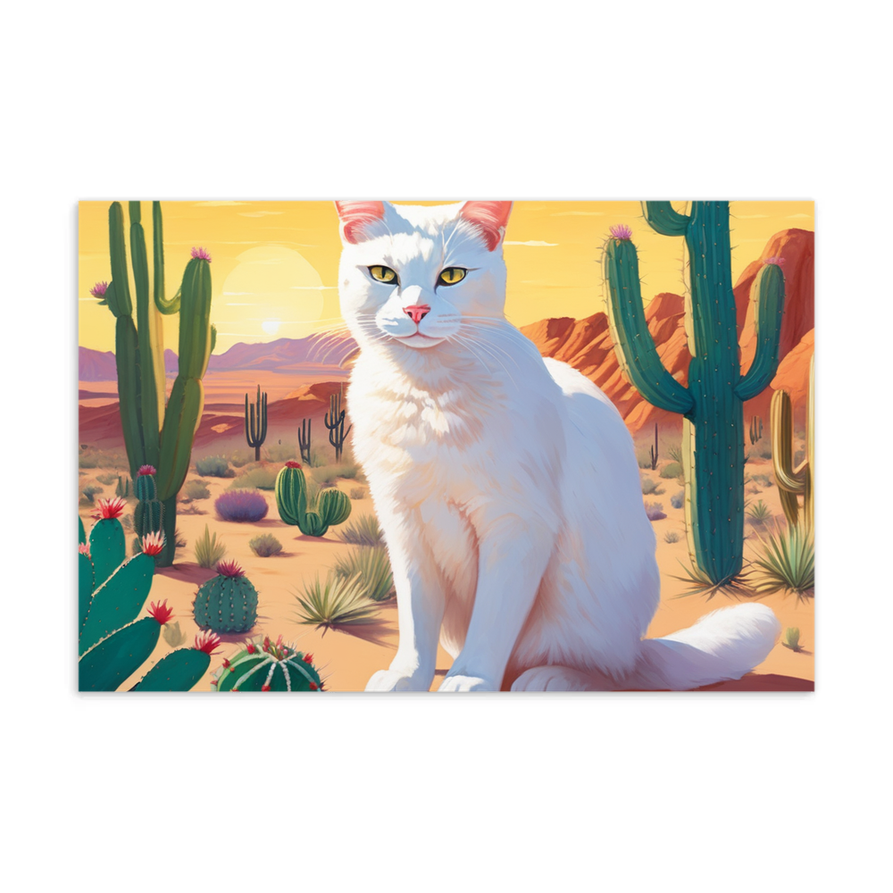 PugMug Custom White Companion Cat Postcard