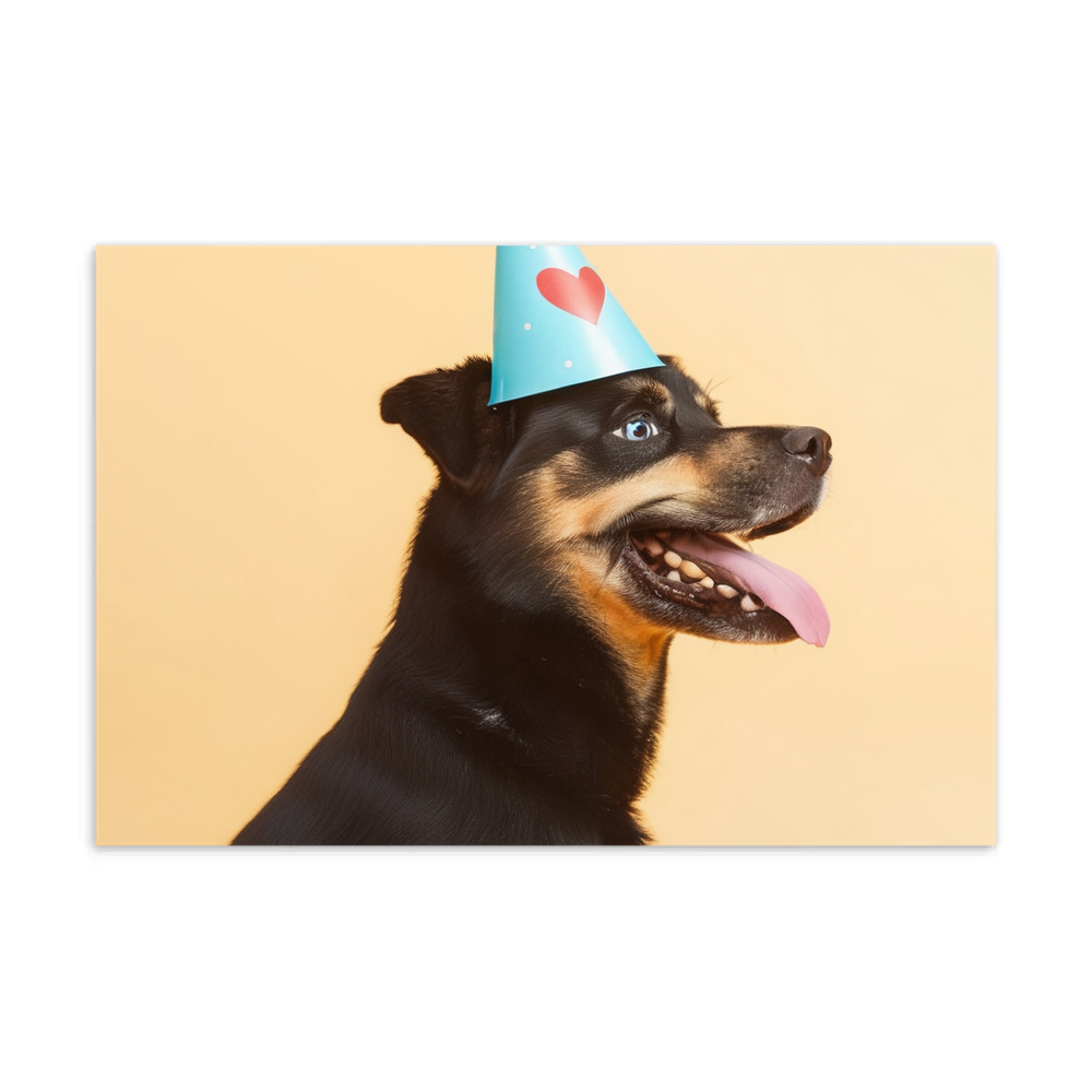 PugMug Custom Blue Postcard