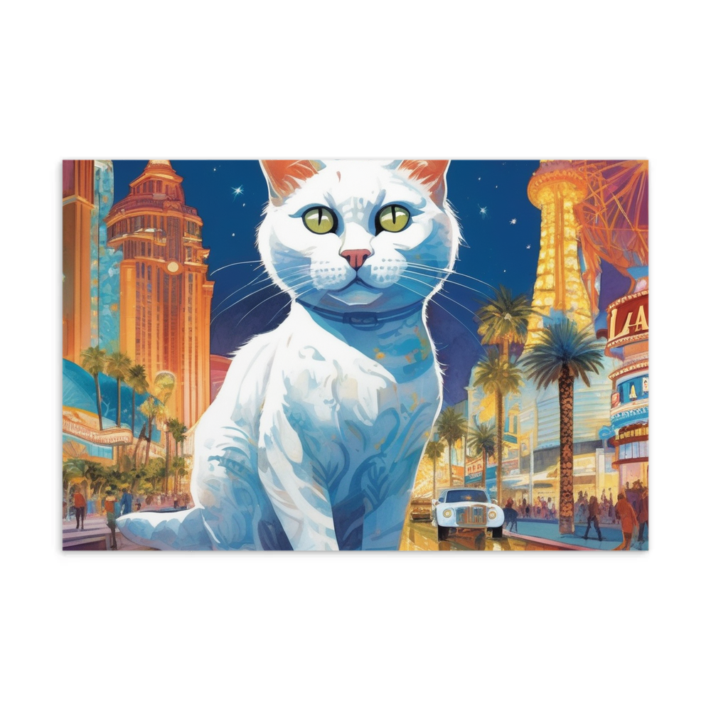 PugMug Custom White Companion Cat Postcard