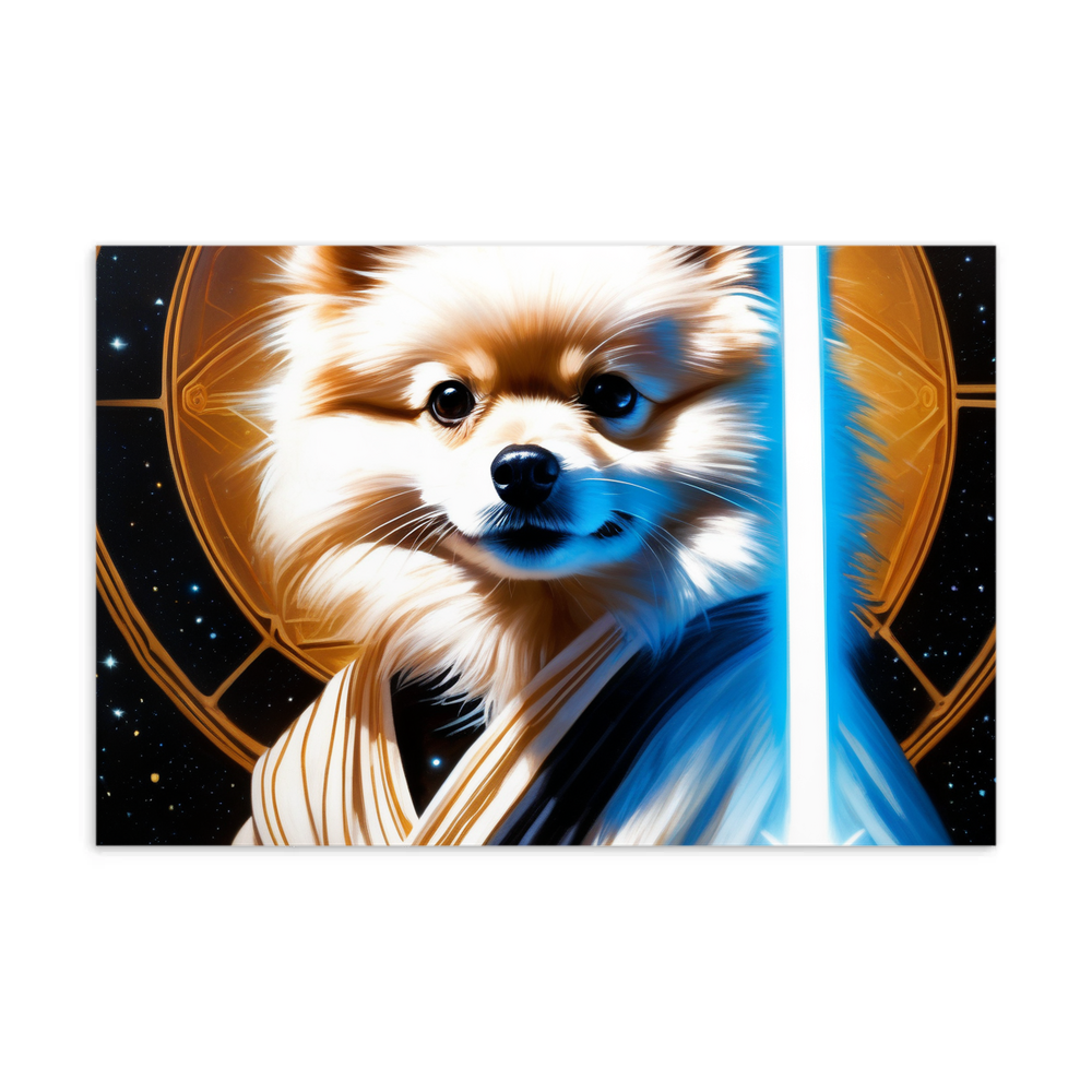 PugMug Custom White Pomeranian Postcard