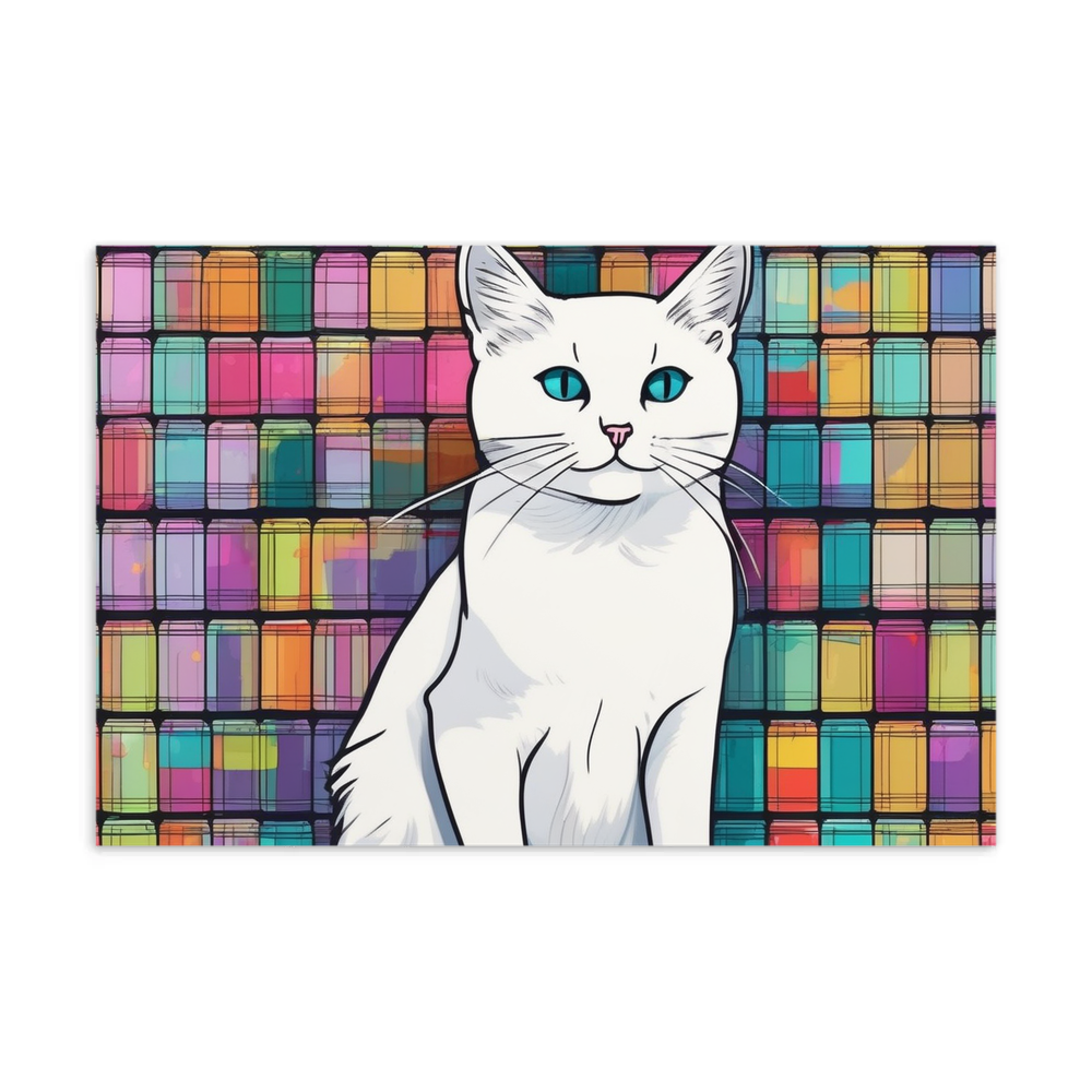 PugMug Custom White Companion Cat Postcard