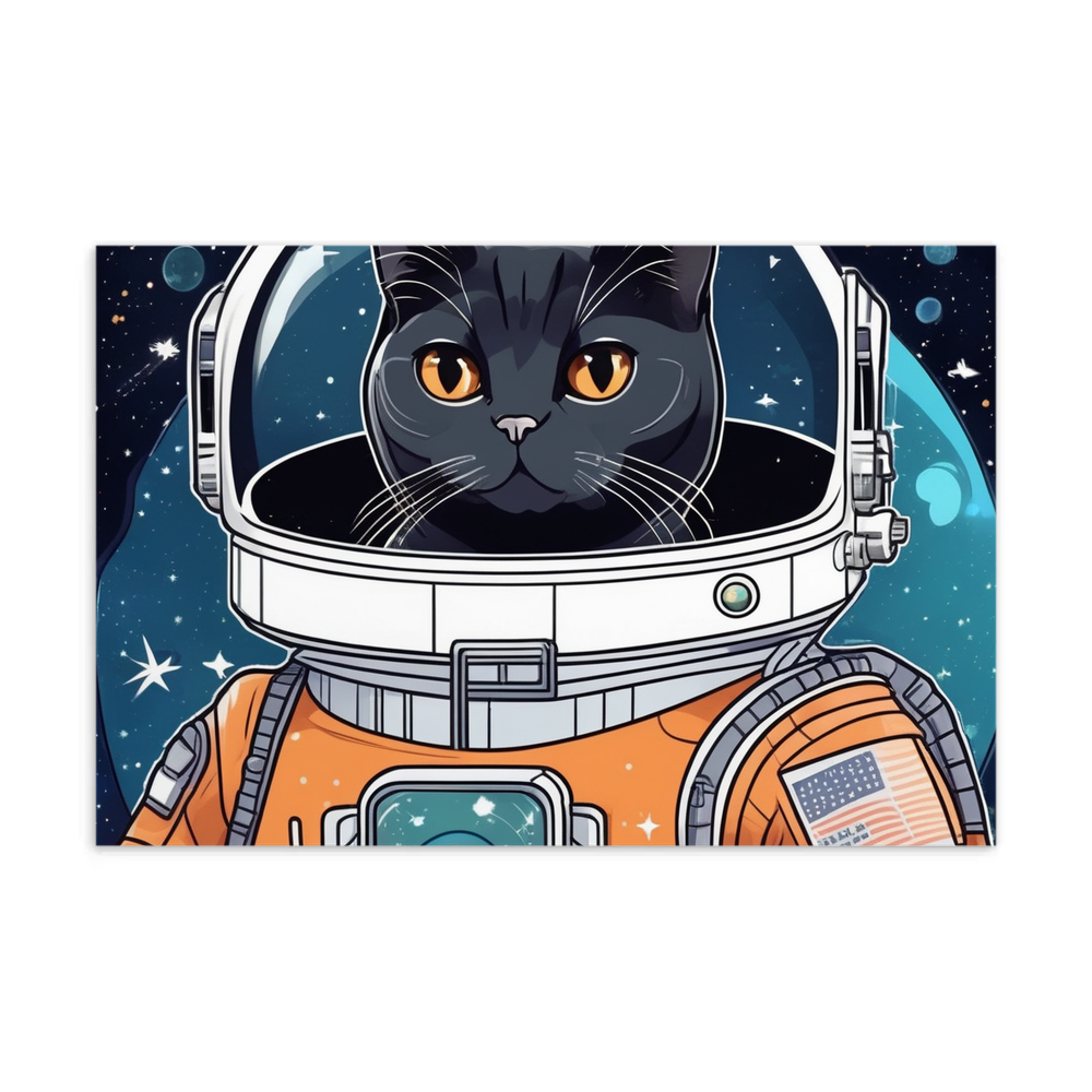 PugMug Custom Black British Shorthair Cat Postcard