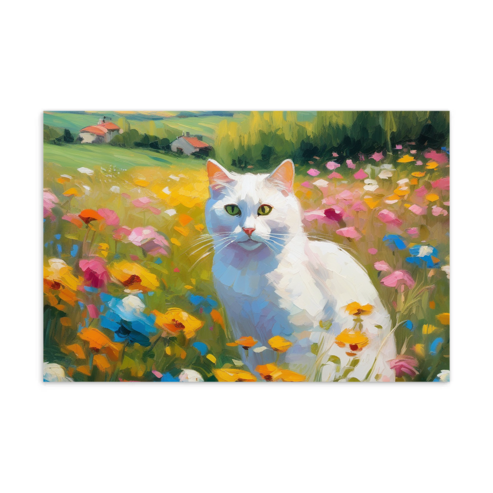 PugMug Custom White Companion Cat Postcard