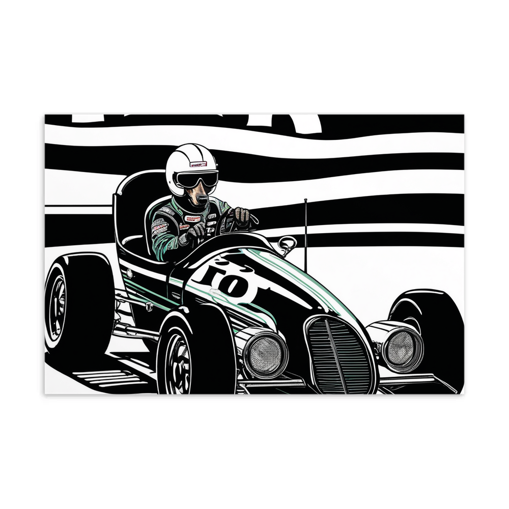 PugMug Custom Black Dachshund Postcard