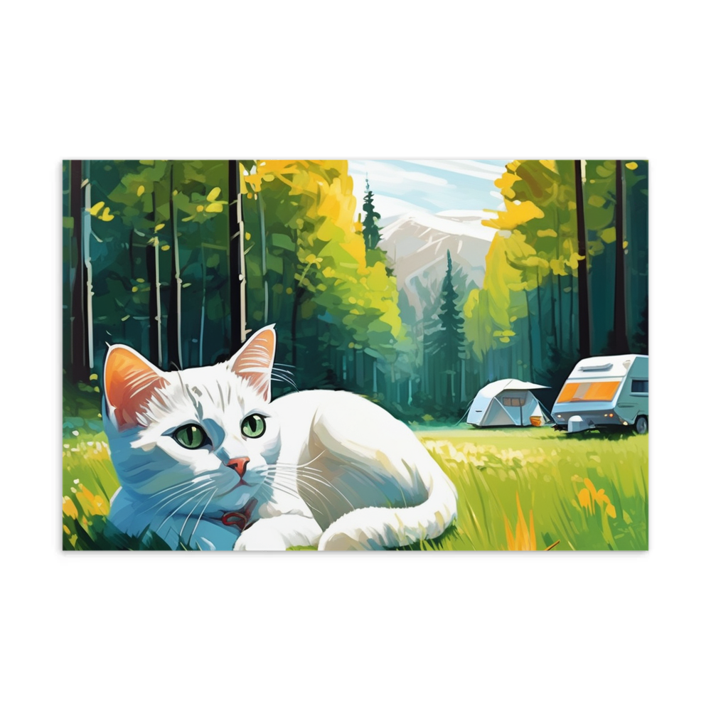 PugMug Custom White Companion Cat Postcard