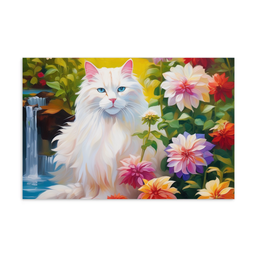 PugMug Custom White Companion Cat Postcard