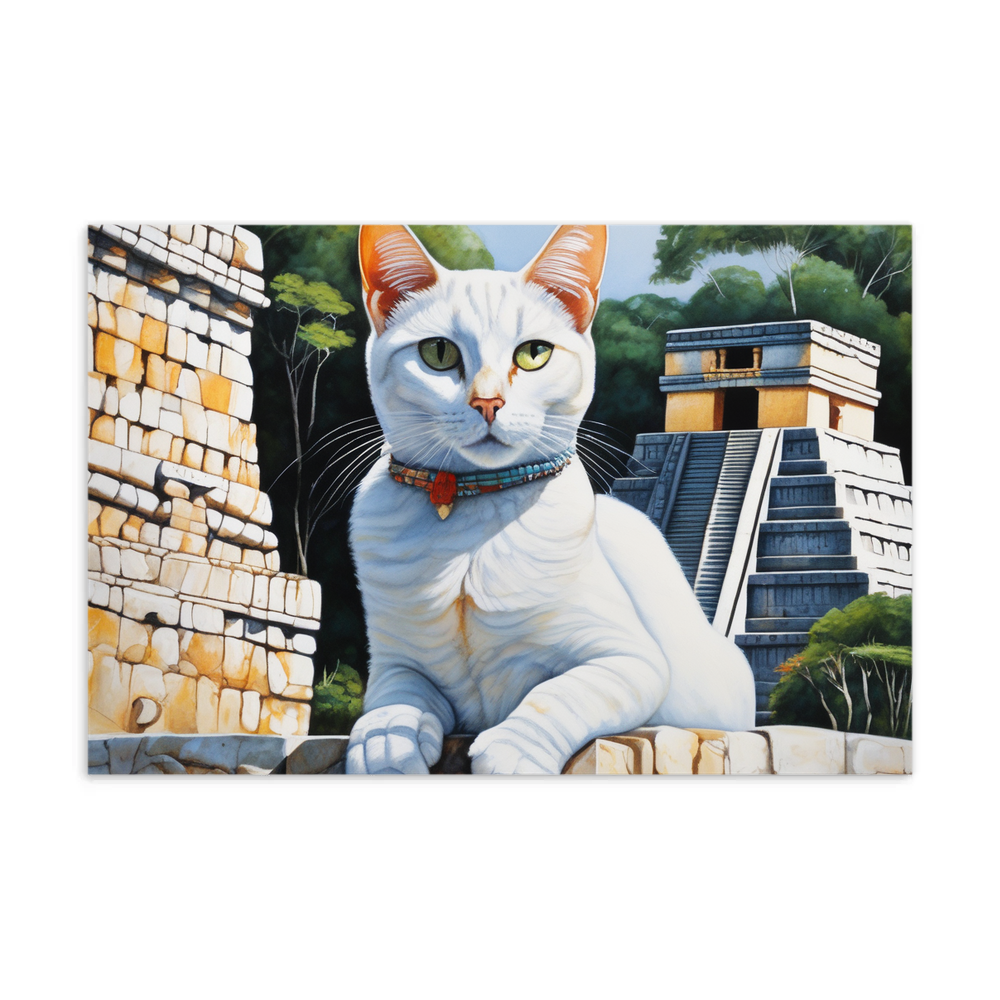 PugMug Custom White Companion Cat Postcard