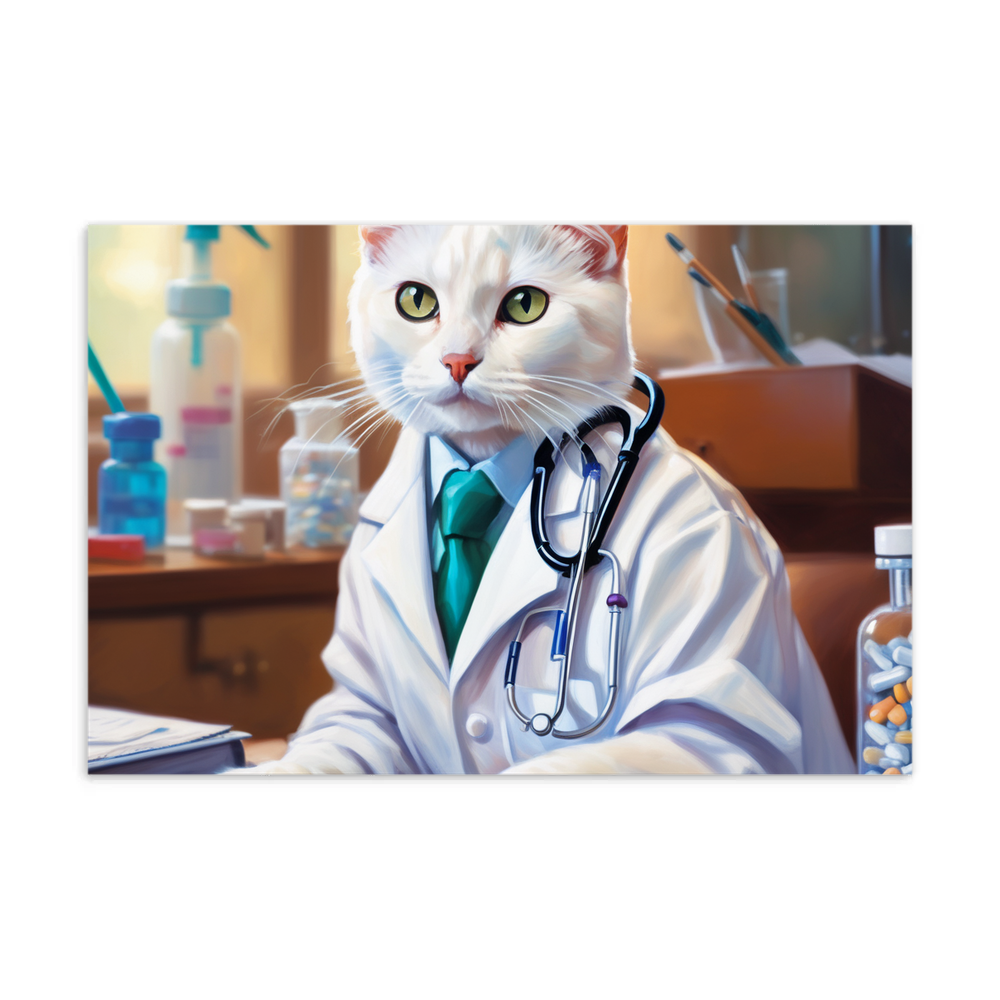 PugMug Custom White Companion Cat Postcard