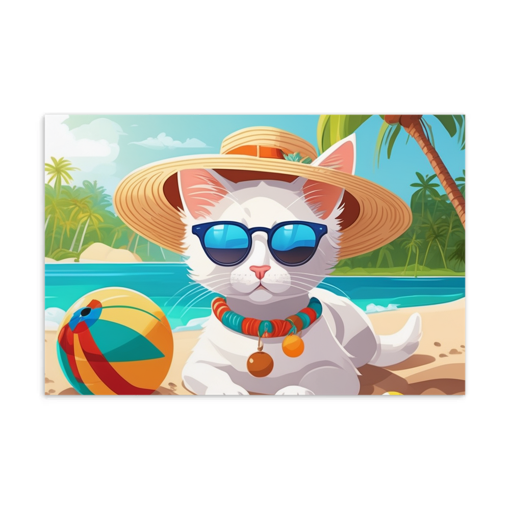 PugMug Custom White Companion Cat Postcard
