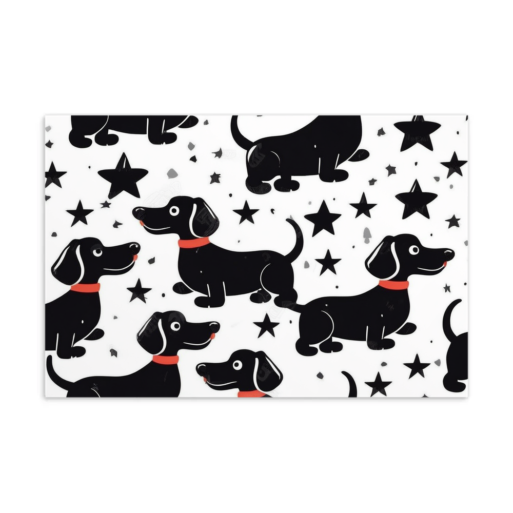 PugMug Custom Black Dachshund Postcard