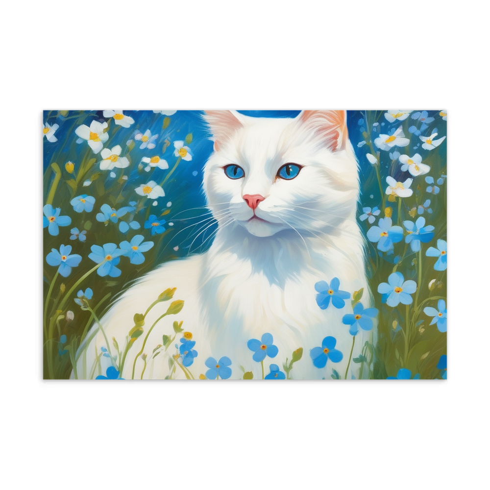PugMug Custom White Companion Cat Postcard