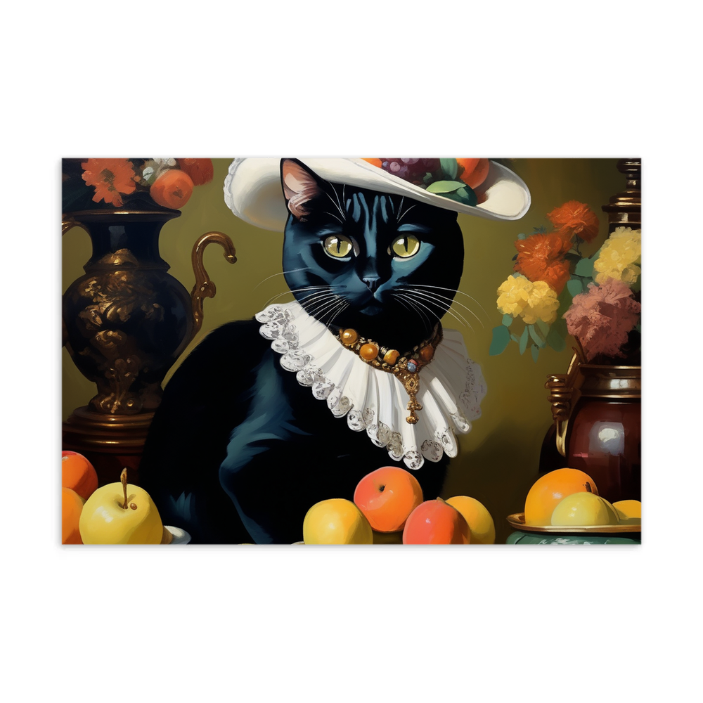 PugMug Custom Black American Shorthair Cat Postcard