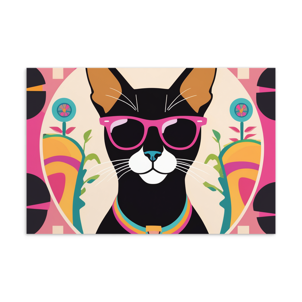 PugMug Custom Black Abyssinian Cat Postcard